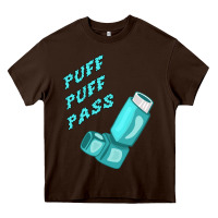 Chocolate Brown puff puff pass inhaler Heavy Core Tee - linhVisuals