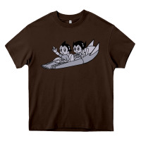 Chocolate Brown newastro boy and uran Heavy Core Tee - linhVisuals