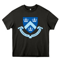 Asphalt columbia university shield Heavy Core Tee - linhVisuals
