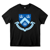 Black columbia university shield Heavy Core Tee - linhVisuals