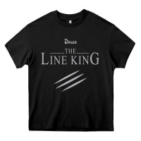 Black funny drugs the line king design Heavy Core Tee - linhVisuals