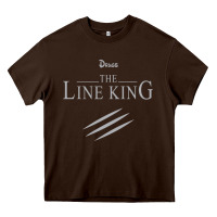 Chocolate Brown funny drugs the line king design Heavy Core Tee - linhVisuals