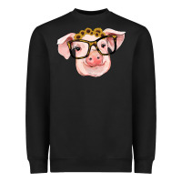 Black sunflowers with pig Heavyweight Sweatshirt - RanaPortraitStore