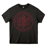 Asphalt colgate university seal Heavy Core Tee - linhVisuals