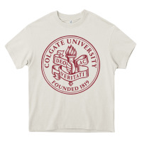 Cream colgate university seal Heavy Core Tee - linhVisuals