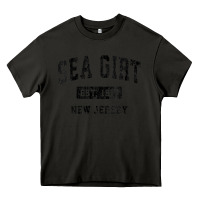 Asphalt womens sea girt new jersey nj vintage sports design black design v nec Heavy Core Tee - linhVisuals
