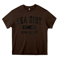 Chocolate Brown womens sea girt new jersey nj vintage sports design black design v nec Heavy Core Tee - linhVisuals