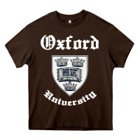 Chocolate Brown vintage oxford university 80s 90s Heavy Core Tee - linhVisuals