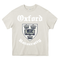 Cream vintage oxford university 80s 90s Heavy Core Tee - linhVisuals