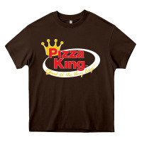 Chocolate Brown pizza king cowboy Heavy Core Tee - linhVisuals
