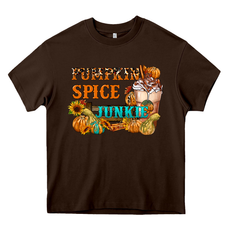 Pumpkin Spice Junkie Heavy Core Tee by FaDigitalArtStudio | Teevron