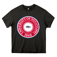 Asphalt university of mississippi seal Heavy Core Tee - linhVisuals