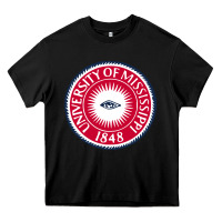 Black university of mississippi seal Heavy Core Tee - linhVisuals