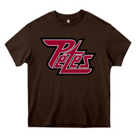 Chocolate Brown peterborough team Heavy Core Tee - linhVisuals