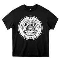 Black university of utah seal Heavy Core Tee - linhVisuals