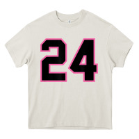 Cream number 24 sports jersey athlete fan pink black lucky number t shirt Heavy Core Tee - linhVisuals
