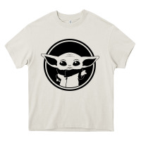 Cream newbaby yoda 01 Heavy Core Tee - linhVisuals
