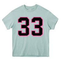 Number 33 Sports Jersey Athlete Fan Pink Black Lucky Number T Shirt Heavy Core Tee | Teevron