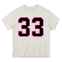 Cream number 33 sports jersey athlete fan pink black lucky number t shirt Heavy Core Tee - linhVisuals