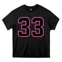 Black number 33 sports jersey athlete fan pink black lucky number t shirt Heavy Core Tee - linhVisuals