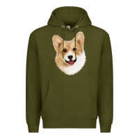 Army Green Corgi Premium Hoodie - Jasminsmagicworld