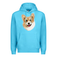 Ocean Blue Corgi Premium Hoodie - Jasminsmagicworld