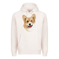 Pale Pink Corgi Premium Hoodie - Jasminsmagicworld