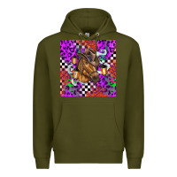 Army Green halloween horse Premium Hoodie - BarkalooDesign