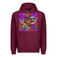 Burgundy halloween horse Premium Hoodie - BarkalooDesign