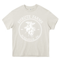 Cream shrute farms original Heavy Core Tee - linhVisuals