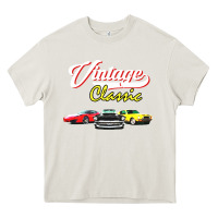 Cream vintage classic oldies cars Heavy Core Tee - linhVisuals