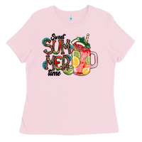 Bubblegum Pink Sweet Summer Time Ladies Tee - CowhideDigitalArt