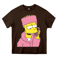 Chocolate Brown newbart simpson camron Heavy Core Tee - linhVisuals