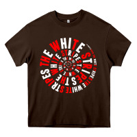 Chocolate Brown White Stripes Heavy Core Tee - linhVisuals
