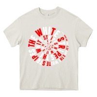 Cream White Stripes Heavy Core Tee - linhVisuals