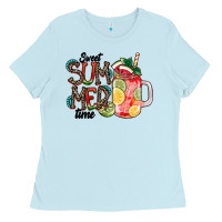 Baby Blue Sweet Summer Time Ladies Tee - CowhideDigitalArt