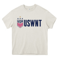 Cream uswnt champion Heavy Core Tee - linhVisuals