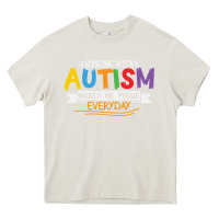 Cream someone with autism makes me proud Heavy Core Tee - linhVisuals
