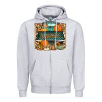 Heather Grey pumpkin farm truck Zipper Hoodie - Jasminsmagicworld