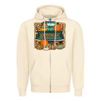 Sandshell pumpkin farm truck Zipper Hoodie - Jasminsmagicworld