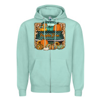Seafoam pumpkin farm truck Zipper Hoodie - Jasminsmagicworld