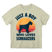 Mossy schnauzer just a boy who loves dogs men retro vintage sunset raglan ba Heavy Core Tee - linhVisuals