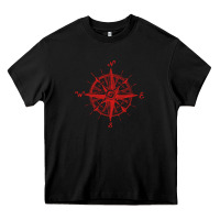 Black compass Heavy Core Tee - linhVisuals