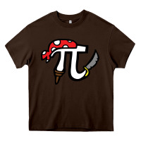 Chocolate Brown pi pirate Heavy Core Tee - linhVisuals