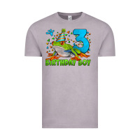 Vintage Zinc birthday boy frog age 3 Vintage Tee - LillyAllenDesigns