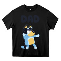 Black Bluey Dad Heavy Core Tee - linhVisuals