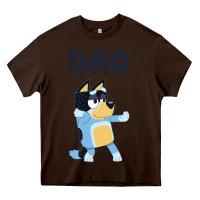 Chocolate Brown Bluey Dad Heavy Core Tee - linhVisuals