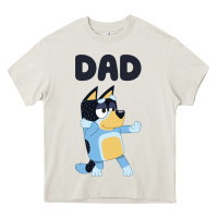 Cream Bluey Dad Heavy Core Tee - linhVisuals
