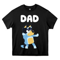 Black Bluey Dad Heavy Core Tee - linhVisuals