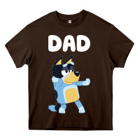 Chocolate Brown Bluey Dad Heavy Core Tee - linhVisuals